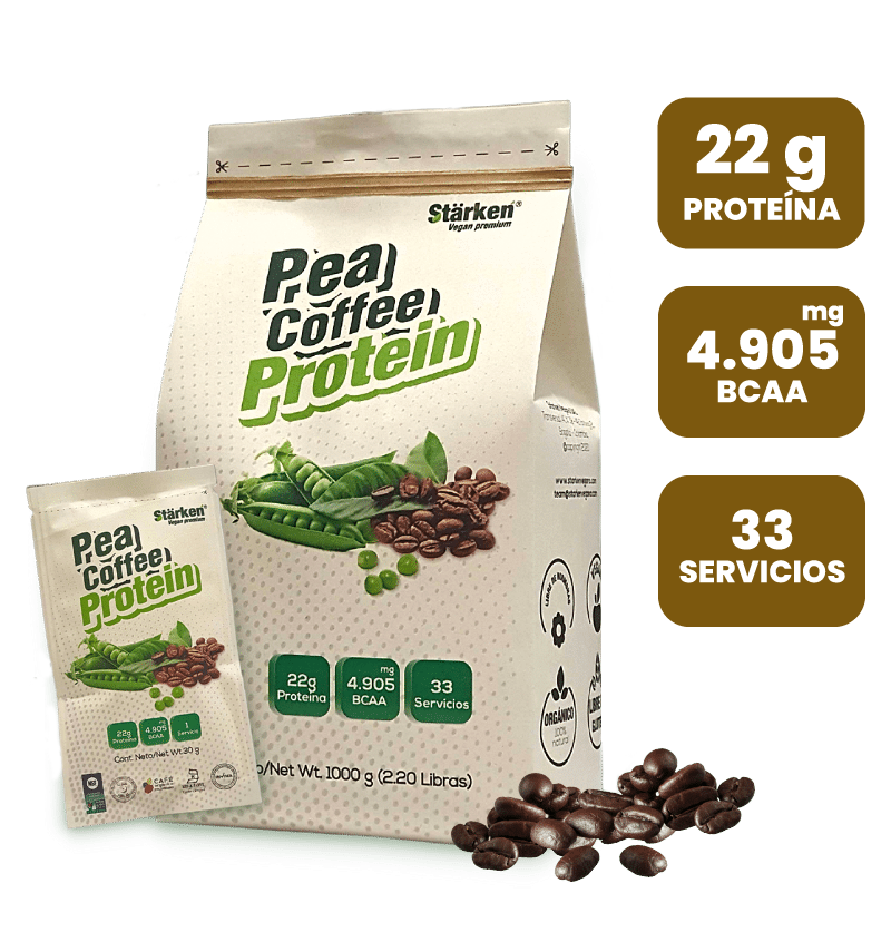Proteína Vegana Orgánica Aislada de Arveja & Café